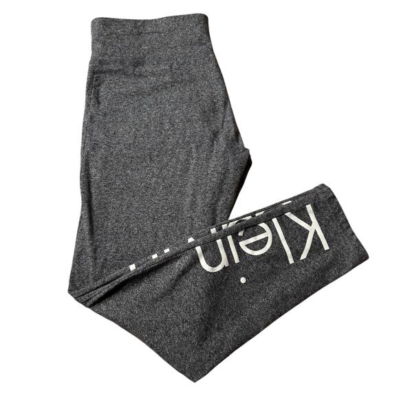 Calvin Klein Performance Heathered Dark Gray Leggings Size Large - Picture 1 of 7